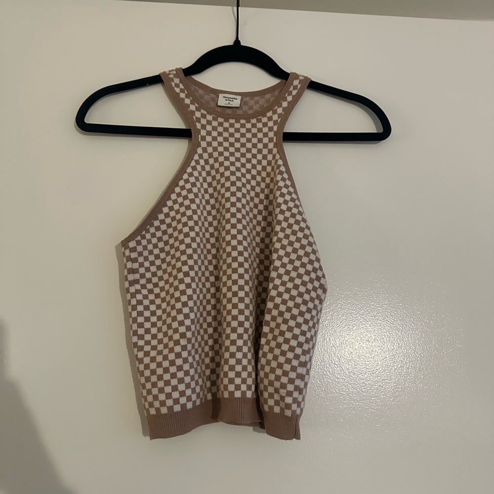 Abercrombie & Fitch Brown Checked Top
